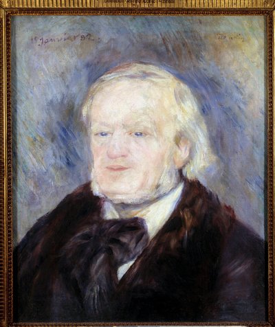リヒャルト・ワーグナー（1813-1883）の肖像。ピエール・オーギュスト・ルノワール（1841-1919）の絵画 作： Pierre Auguste Renoir