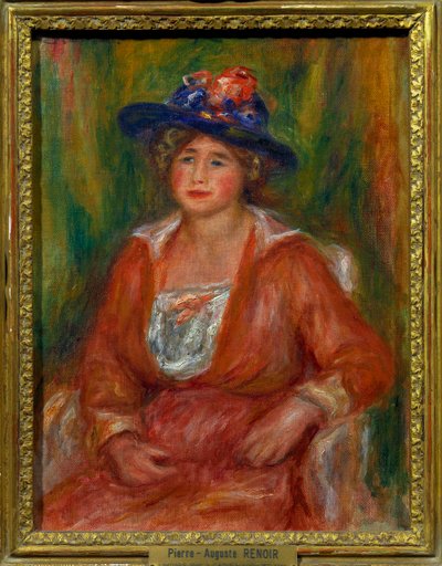 座った女性の肖像」 絵画 ピエール・オーギュスト・ルノワール（1841-1919） 寸 法 0,35 x 0,27 m パリ・ルーヴル美術館 Mandatory mention:ヘレネとヴィクトル・リオンによる寄付 作： Pierre Auguste Renoir