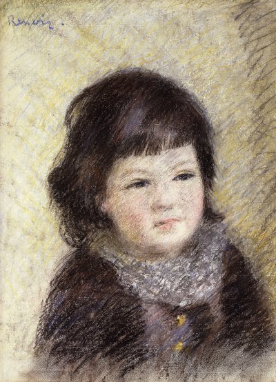 子供の肖像;子供の肖像、c.1879 作： Pierre Auguste Renoir