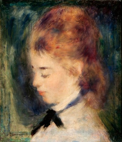少女の肖像（キャンバスに油彩） 作： Pierre Auguste Renoir