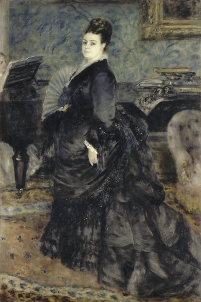Mme Georges Hartmannと呼ばれる女性の肖像、c。 1874 作： Pierre Auguste Renoir