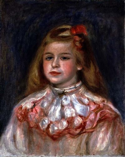 若い娘の肖像」1895年頃（油彩・キャンバス） 作： Pierre Auguste Renoir