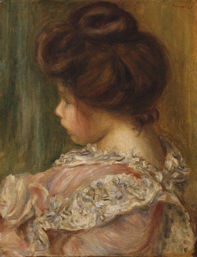 若い女の子の肖像画 作： Pierre Auguste Renoir