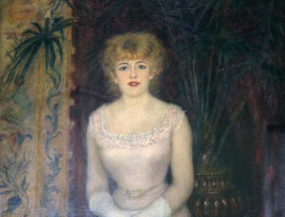 「女優ジャンヌ サマリーの肖像」、1878 年。 作： Pierre Auguste Renoir