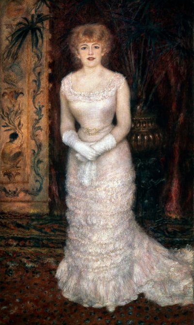 女優のジャンヌサマリーの肖像、1878年。 作： Pierre Auguste Renoir