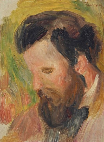 作曲家クロードテラスの肖像1867-1923、1897年頃。 作： Pierre Auguste Renoir