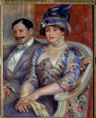 ベルンハイム・ド・ヴィレール夫妻の肖像 絵画 ピエール・オーギュスト・ルノワール（1841-1919） 1910年 日。0,81x0,65 m Paris, musee d