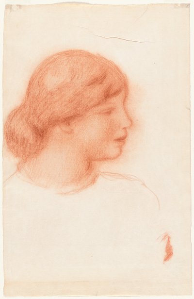 若い女性のプロフィール 作： Pierre Auguste Renoir