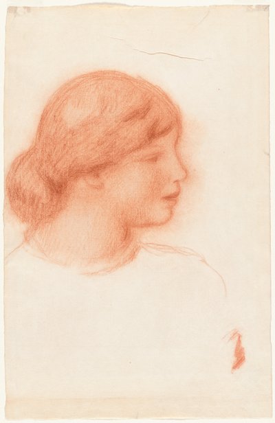 若い女性のプロフィールc。 1910年。 作： Pierre Auguste Renoir