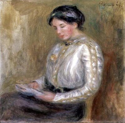 読書（油彩・キャンバス） 作： Pierre Auguste Renoir