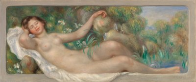 リクライニング ヌード (ラ ソース) 作： Pierre Auguste Renoir