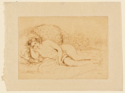 リクライニングヌード 作： Pierre Auguste Renoir