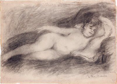 リクライニングヌード、1903年頃 作： Pierre Auguste Renoir