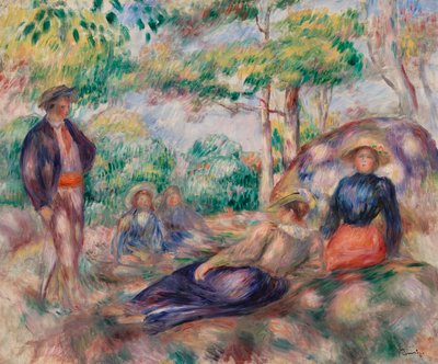 芝生で休む 作： Pierre Auguste Renoir