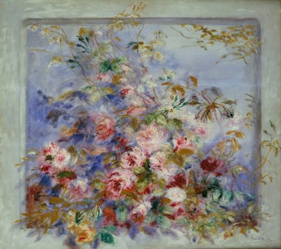 窓のバラ1879 作： Pierre Auguste Renoir