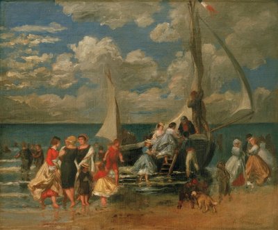 ボートの周りで会う 作： Pierre Auguste Renoir