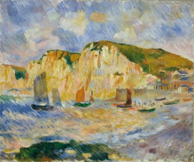 海と崖、1885年 作： Pierre Auguste Renoir