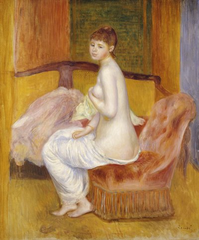 着席ヌード、休憩、1885 作： Pierre Auguste Renoir