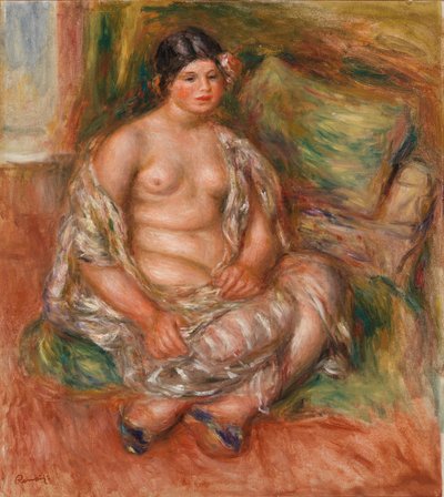 座っているオダリスク 作： Pierre Auguste Renoir