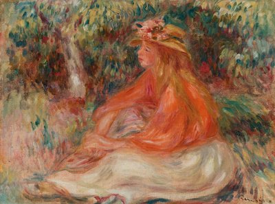座っている女性 (Femme assise) 作： Pierre Auguste Renoir