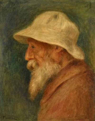 白い帽子をかぶった自画像 par Renoir, Pierre Auguste (1841-1919) 作： Pierre Auguste Renoir