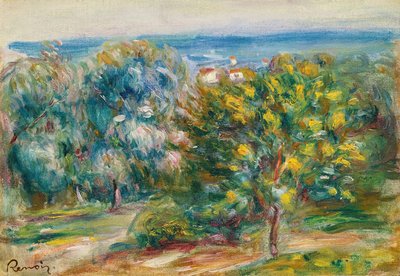 Midi での風景のスケッチ 作： Pierre Auguste Renoir
