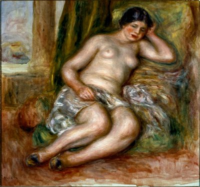 眠っているオダリスクやスリッパのオダリスク。絵画：ピエール・オーギュスト・ルノワール（Pierre-Auguste 作： Pierre Auguste Renoir