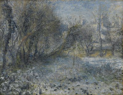 雪に覆われた風景、1870年〜1875年 作： Pierre Auguste Renoir