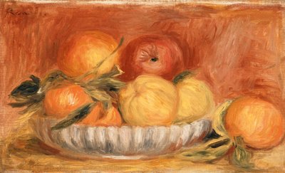 リンゴとオレンジのある静物。 Nature Morte aux pommes et oranges、1890年代後半 作： Pierre Auguste Renoir