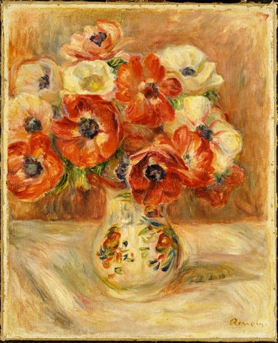 アネモネのある静物 作： Pierre Auguste Renoir