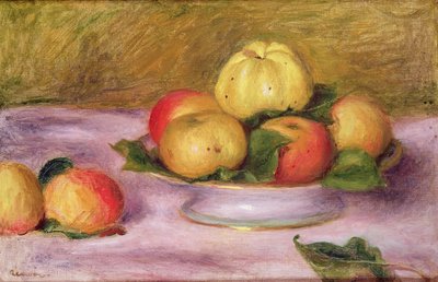りんごのある静物画（油彩・キャンバス） 作： Pierre Auguste Renoir