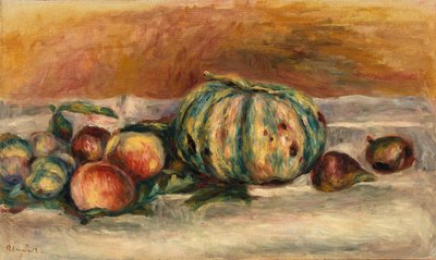 メロンのある静物 (Nature morte au melon) 作： Pierre Auguste Renoir