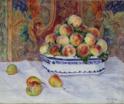 桃のある静物、1881 作： Pierre Auguste Renoir