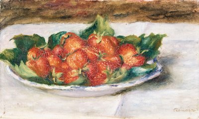 イチゴのある静物; Nature Morte avec Fraises、1880年頃 作： Pierre Auguste Renoir