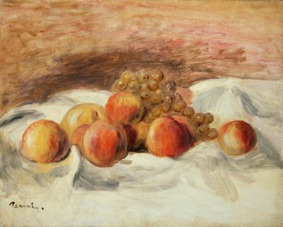 桃のある静物 作： Pierre Auguste Renoir