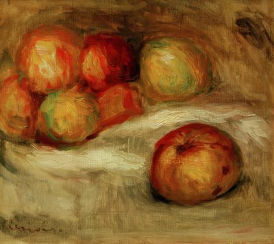 リンゴのある静物 作： Pierre Auguste Renoir