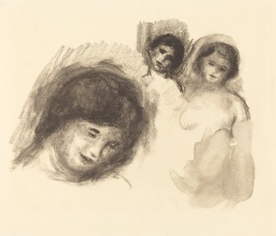 3 つのスケッチのある石 3 つのスケッチのある石、1904 年。 作： Pierre Auguste Renoir