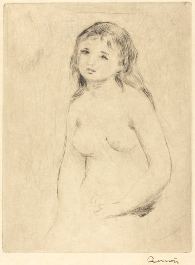 19 世紀後半から 20 世紀初頭のバザー エチュード ポウ ネ ベニューズの習作。 作： Pierre Auguste Renoir
