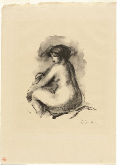 着席ヌード女性の研究 作： Pierre Auguste Renoir