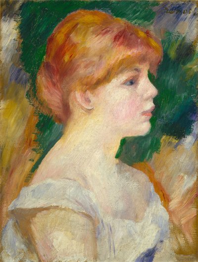 スザンヌ・ヴァラドン、c。 1885年。 作： Pierre Auguste Renoir