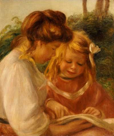 アルファベット、ジャン、ガブリエル 作： Pierre Auguste Renoir