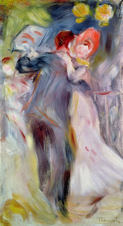 田舎のダンス、1882年頃 作： Pierre Auguste Renoir