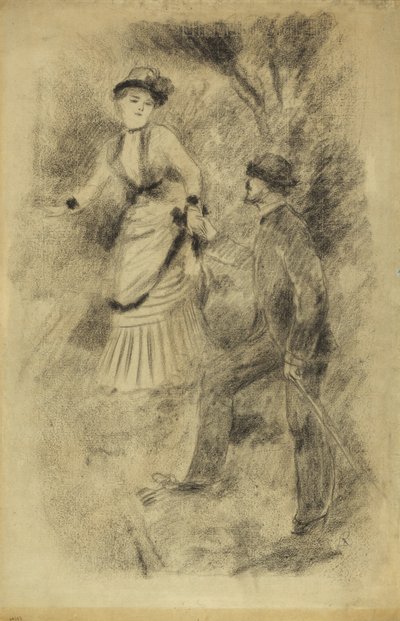 サミットからの降下：ジャンマルティンスティーディーズエレーヌ、銀行家の娘、1881年 作： Pierre Auguste Renoir