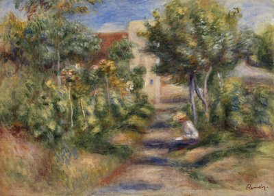 画家の庭、カーニュ、1908年頃（油彩・カンヴァス） 作： Pierre Auguste Renoir