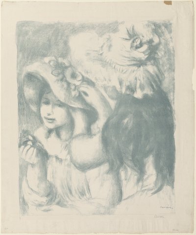 ピン留めされた帽子、2 番目のプレート 作： Pierre Auguste Renoir