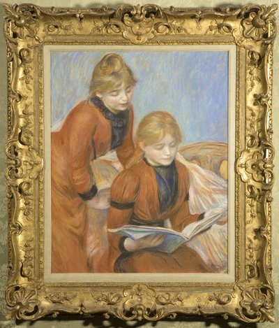 二人の姉妹」1889年頃（紙にパステル 作： Pierre Auguste Renoir