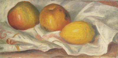 2つのリンゴとレモン 作： Pierre Auguste Renoir