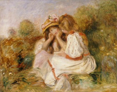 2人の少女、1890年頃 作： Pierre Auguste Renoir