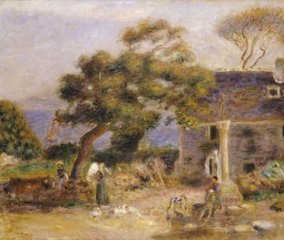 トレブルの眺め、1895年頃 作： Pierre Auguste Renoir