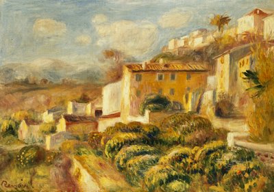 カーニュス郵便局の眺め。郵便局の眺め、カーニュ、1907 作： Pierre Auguste Renoir